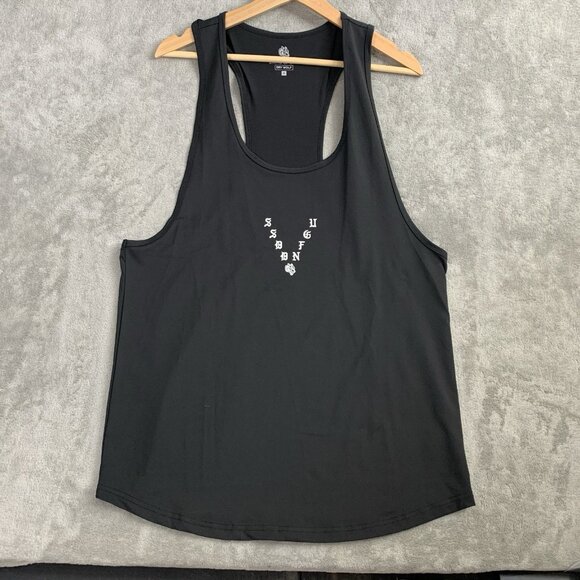 Darc Sport Shirt Mens Medium Wolves Dry Wolf Tank Top Muscle Black Logo Workout - Picture 1 of 7